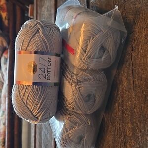 Lion Brand 24/7 100% Cotton Cool Grey, 186 yards, 100 grams